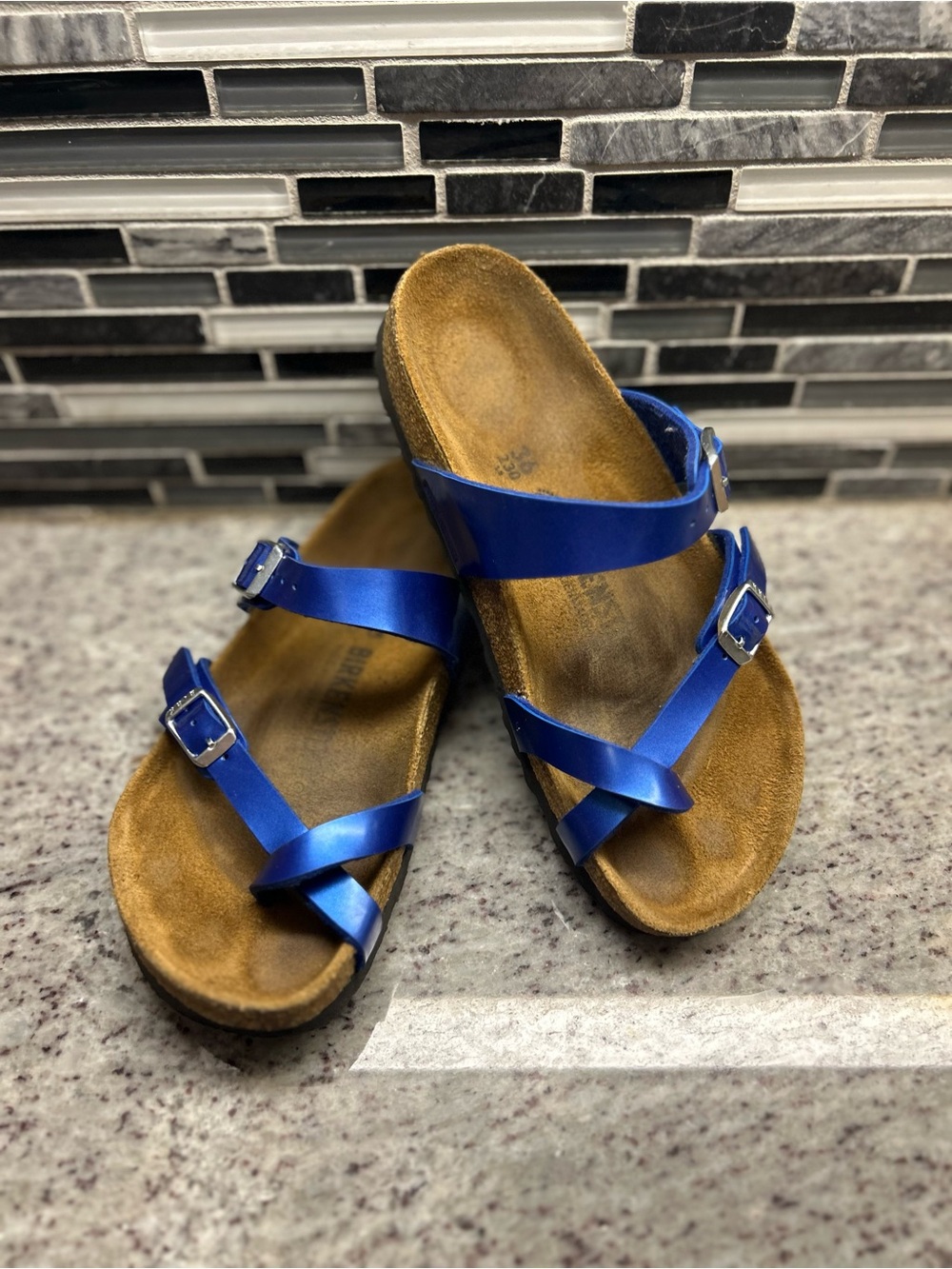 Birkenstock mayari Blue Strappy Sandals - Comfort Footbed size 5(36)